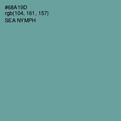 #68A19D - Sea Nymph Color Image
