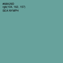 #68A29D - Sea Nymph Color Image