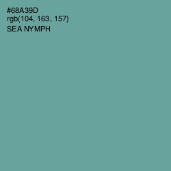 #68A39D - Sea Nymph Color Image