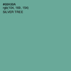 #68A99A - Silver Tree Color Image