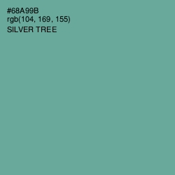 #68A99B - Silver Tree Color Image