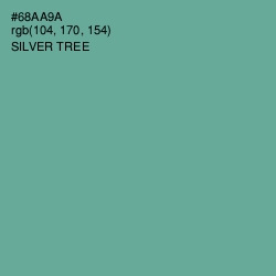 #68AA9A - Silver Tree Color Image