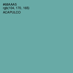 #68AAA5 - Acapulco Color Image