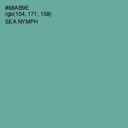 #68AB9E - Sea Nymph Color Image