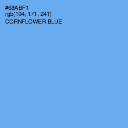 #68ABF1 - Cornflower Blue Color Image