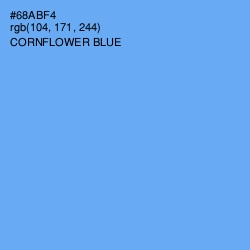 #68ABF4 - Cornflower Blue Color Image