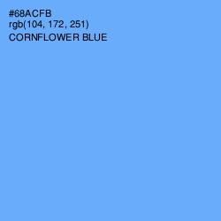 #68ACFB - Cornflower Blue Color Image