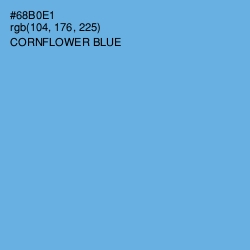 #68B0E1 - Cornflower Blue Color Image