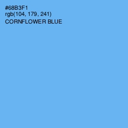 #68B3F1 - Cornflower Blue Color Image