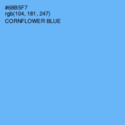 #68B5F7 - Cornflower Blue Color Image