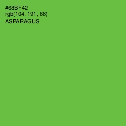 #68BF42 - Asparagus Color Image