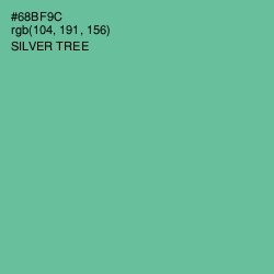 #68BF9C - Silver Tree Color Image