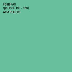 #68BFA0 - Acapulco Color Image