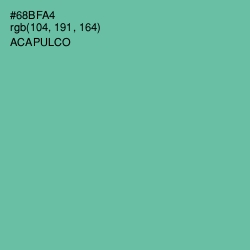 #68BFA4 - Acapulco Color Image