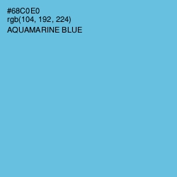 #68C0E0 - Aquamarine Blue Color Image