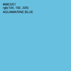 #68C0E1 - Aquamarine Blue Color Image