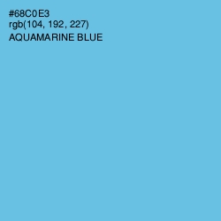 #68C0E3 - Aquamarine Blue Color Image