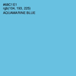 #68C1E1 - Aquamarine Blue Color Image