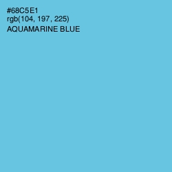 #68C5E1 - Aquamarine Blue Color Image