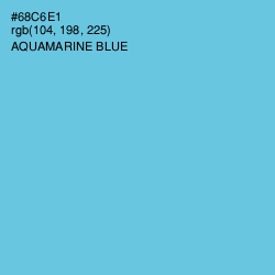 #68C6E1 - Aquamarine Blue Color Image