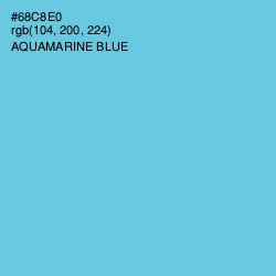 #68C8E0 - Aquamarine Blue Color Image