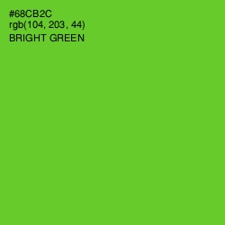 #68CB2C - Bright Green Color Image