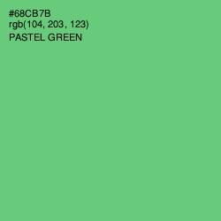 #68CB7B - Pastel Green Color Image