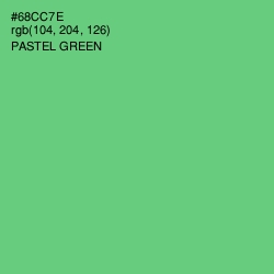 #68CC7E - Pastel Green Color Image