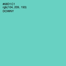 #68D1C1 - Downy Color Image