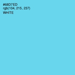 #68D7ED - Turquoise Blue Color Image