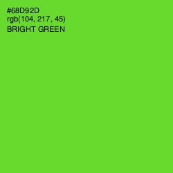 #68D92D - Bright Green Color Image