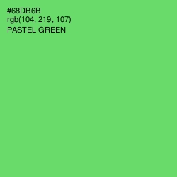 #68DB6B - Pastel Green Color Image