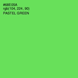 #68E05A - Pastel Green Color Image