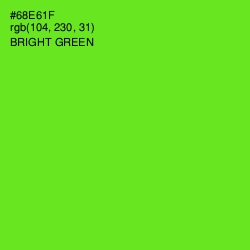#68E61F - Bright Green Color Image