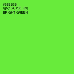 #68EB3B - Bright Green Color Image