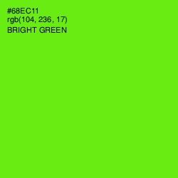 #68EC11 - Bright Green Color Image