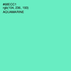 #68ECC1 - Aquamarine Color Image