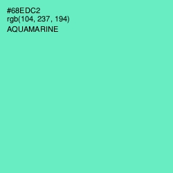 #68EDC2 - Aquamarine Color Image