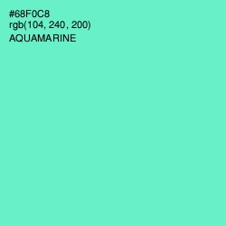 #68F0C8 - Aquamarine Color Image