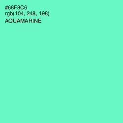 #68F8C6 - Aquamarine Color Image