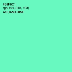 #68F9C1 - Aquamarine Color Image