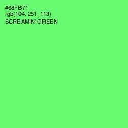 #68FB71 - Screamin' Green Color Image