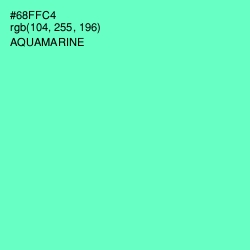 #68FFC4 - Aquamarine Color Image