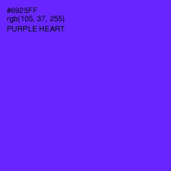 #6925FF - Purple Heart Color Image