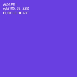 #693FE1 - Purple Heart Color Image