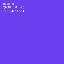 #693FF0 - Purple Heart Color Image