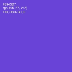 #6943D7 - Fuchsia Blue Color Image