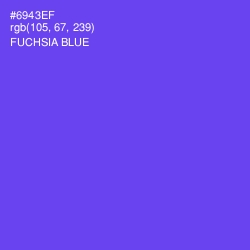 #6943EF - Fuchsia Blue Color Image