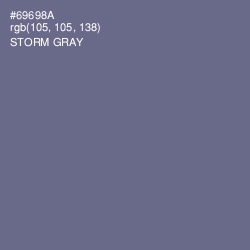 #69698A - Storm Gray Color Image