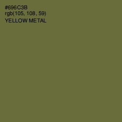 #696C3B - Yellow Metal Color Image